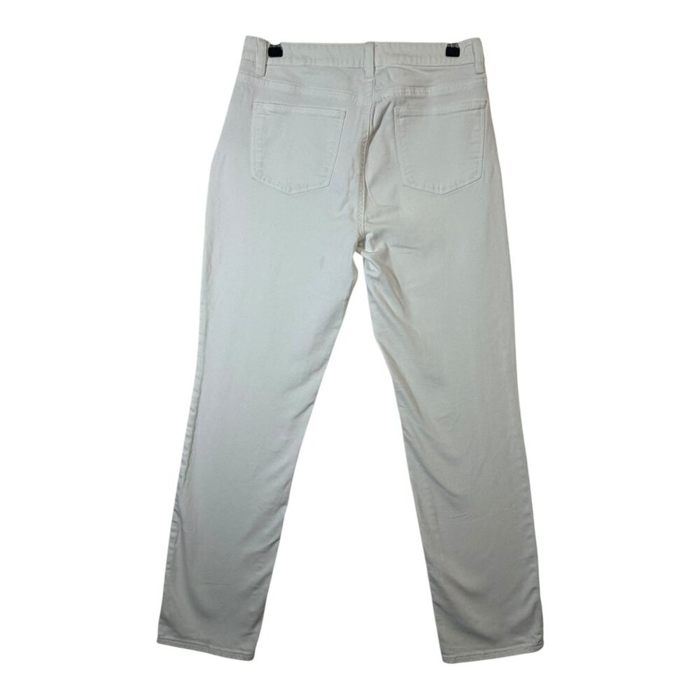 Talbots Womens White Heritage Straight-Leg Pants Size 10 Cotton Blend - Picture 15 of 15